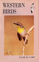 Western Birds No. 32, No. 3, 2001